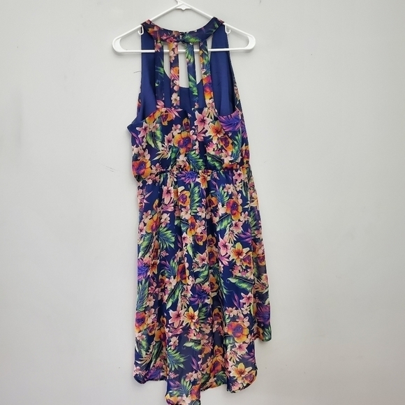 G:21 women flowy dress floral pattern size Large Asymmetrical Dress L - Picture 9 of 13